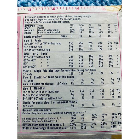 Simplicity 9012 tunic top pants pattern - Picture 5 of 5